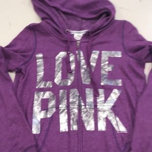 Pink by VS Medium Purple zip sweatshirt